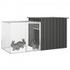 Gaiola p/ coelhos 200x91x100 cm aço galvanizado antracite 2