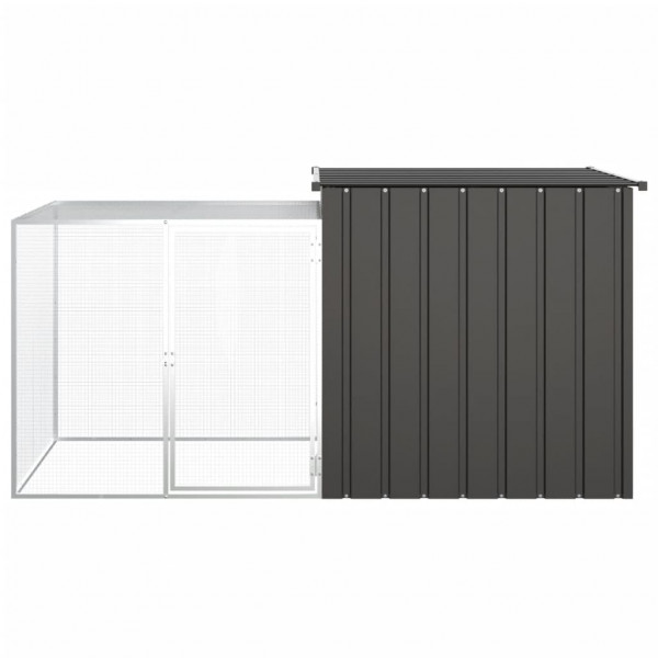 Gaiola p/ coelhos 200x91x100 cm aço galvanizado antracite M 3
