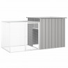 Gaiola p/ coelhos 200x91x100 cm aço galvanizado cinzento 1