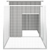 Gaiola p/ coelhos 200x91x100 cm aço galvanizado cinzento 4