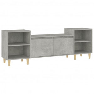 Mueble para TV madera contrachapada gris hormigón 160x35x55 cm H