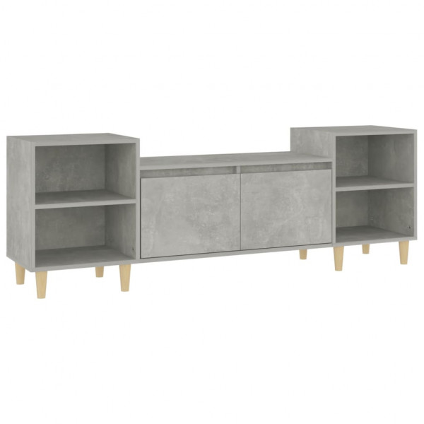 Mueble para TV madera contrachapada gris hormigón 160x35x55 cm M 2
