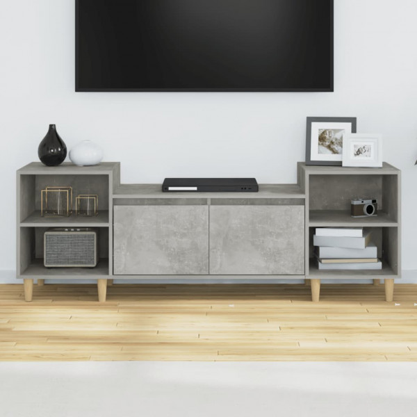 Mueble para TV madera contrachapada gris hormigón 160x35x55 cm M 3