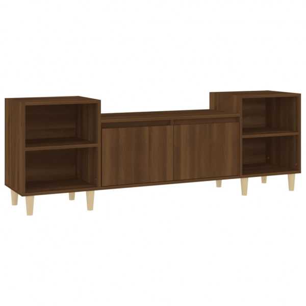 Mueble para TV madera contrachapada marrón roble 160x35x55 cm M 2
