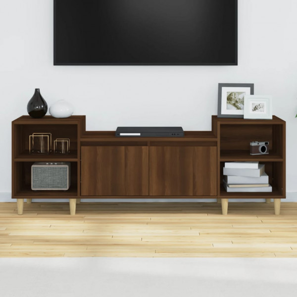 Mueble para TV madera contrachapada marrón roble 160x35x55 cm M 3