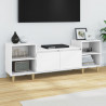 Mueble para TV madera contrachapada blanco 160x35x55 cm 1