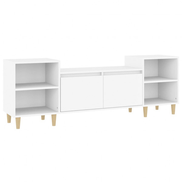 Mueble para TV madera contrachapada blanco 160x35x55 cm M 2