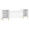 Mueble para TV madera contrachapada blanco 160x35x55 cm 2