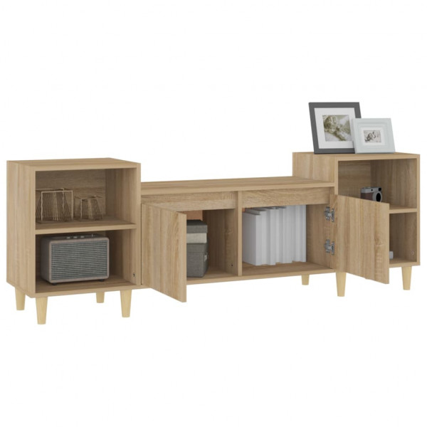 Mueble para TV madera contrachapada roble Sonoma 160x35x55 cm M 5