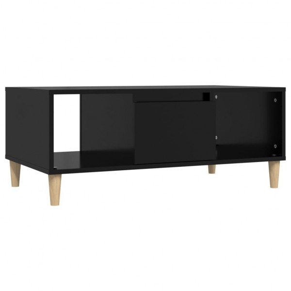 Mesa de centro madera contrachapada negro 90x50x36.5 cm M 2