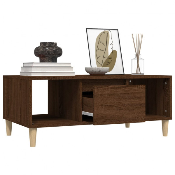 Mesa de centro 90x50x36.5cm derivados madeira carvalho castanho M 5