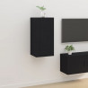 Mueble para TV de pared negro 40x34.5x80 cm 1