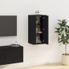 Mueble para TV de pared negro 40x34.5x80 cm 4