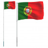 Mástil y bandera de Portugal aluminio 5.55 m 2