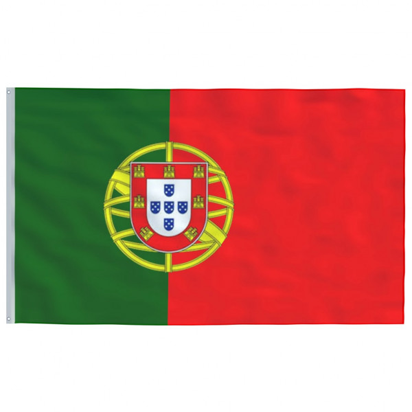 Bandeira de Portugal e mastro 6.23 m alumínio M 4