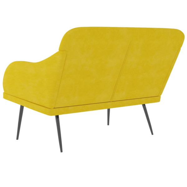 Banco de veludo amarelo 110x76x80 cm M 5