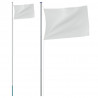Mástil de bandera modular aluminio plateado 6.23 m 2