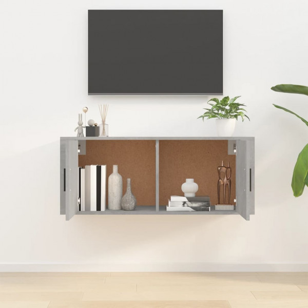 Mueble para TV de pared gris hormigón 100x34.5x40 cm M 3