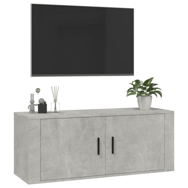 Mueble para TV de pared gris hormigón 100x34.5x40 cm M 4