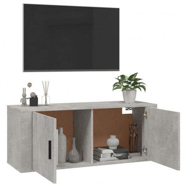 Mueble para TV de pared gris hormigón 100x34.5x40 cm M 5