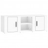 Mueble para TV madera contrachapada blanco 100x31.5x35 cm 2