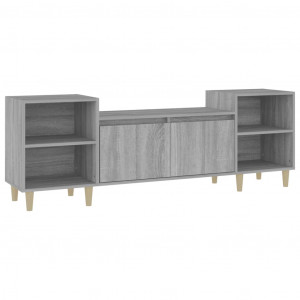 Mueble para TV madera contrachapada gris Sonoma 160x35x55 cm H
