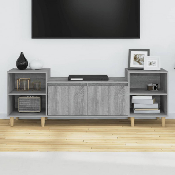 Mueble para TV madera contrachapada gris Sonoma 160x35x55 cm M 3
