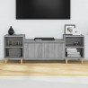Mueble para TV madera contrachapada gris Sonoma 160x35x55 cm 3