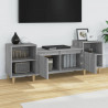 Mueble para TV madera contrachapada gris Sonoma 160x35x55 cm 4