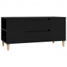 Mueble para TV madera contrachapada negro 102x44.5x50 cm 2