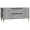 Mueble de TV madera contrachapada gris Sonoma 102x44.5x50 cm 2