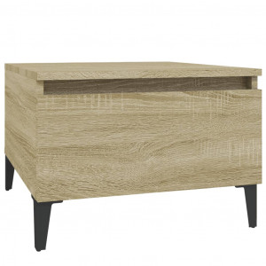Mesa auxiliar madera contrachapada roble Sonoma 50x46x35 cm H