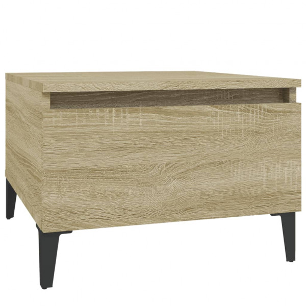 Mesa auxiliar madera contrachapada roble Sonoma 50x46x35 cm M 2