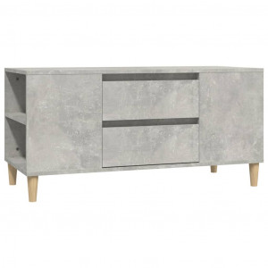 Mueble de TV madera contrachapada gris hormigón 102x44.5x50 cm H