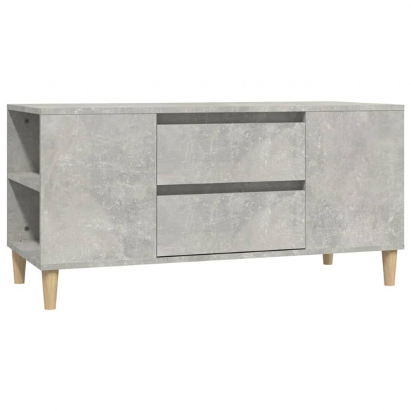 Mueble de TV madera contrachapada gris hormigón 102x44.5x50 cm M 2
