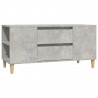 Mueble de TV madera contrachapada gris hormigón 102x44.5x50 cm 2