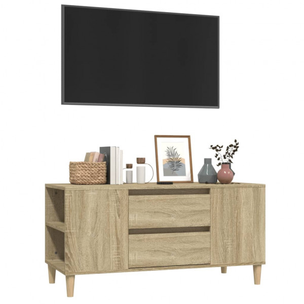 Mueble para TV madera contrachapada roble Sonoma 102x44.5x50 cm M 4