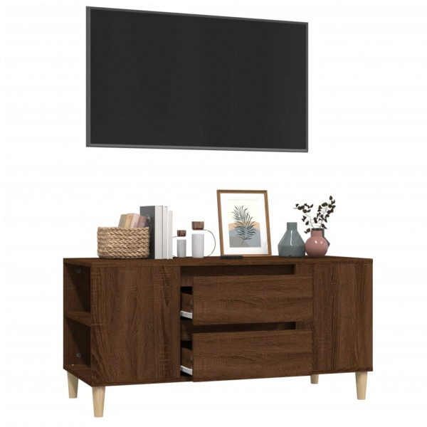 Mueble para TV madera contrachapada marrón roble 102x44.5x50 cm M 5