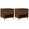 Mesas de cabeceira 2 pcs derivados de madeira carvalho castanho 2