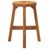 Taburete redondo madera maciza de acacia marrón 38x38x45 cm 4