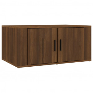 Mesa de centro madera contrachapada roble marrón 80x50x36 cm H