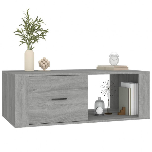 Mesa de centro madera contrachapada gris Sonoma 100x50.5x35 cm M 4