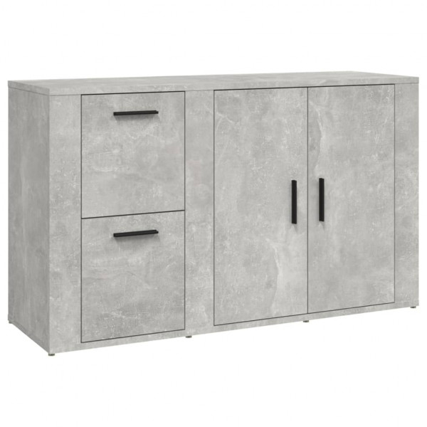 Aparador de madera contrachapada gris hormigón 100x33x59.5 cm M 2