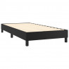 Cama box spring con colchón cuero sintético negro 90x190 cm 4