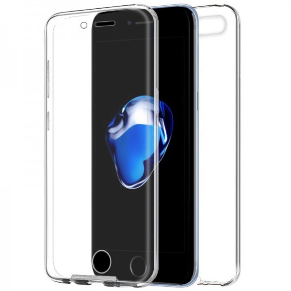 Funda COOL Silicona 3D para iPhone 7 / 8 / SE (2020) / SE (2022) (Transparente Frontal + Trasera) M 3