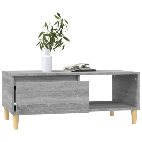 Mesa de centro madera contrachapada gris Sonoma 90x50x36.5 cm M 4