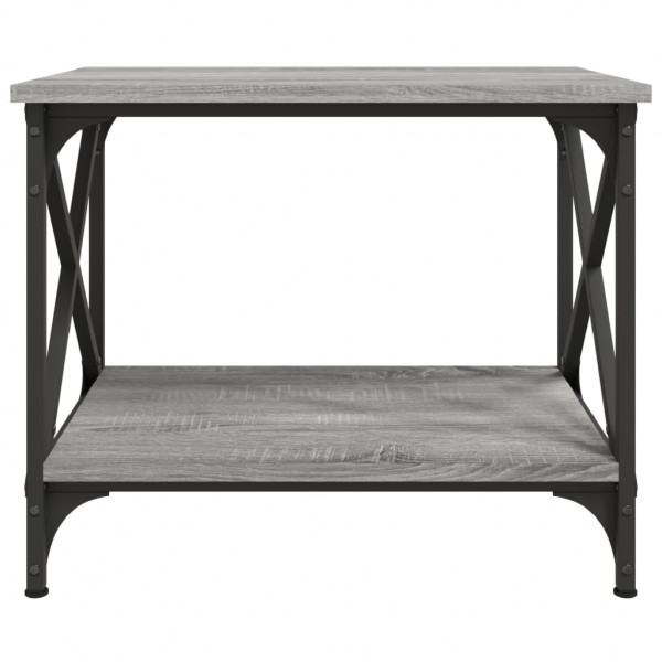 Mesa auxiliar madera contrachapada gris Sonoma 55x38x45 cm M 4