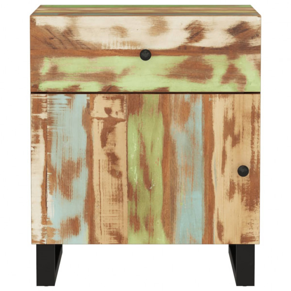 Mesita de noche madera reciclada y contrachapada 50x33x60 cm M 3