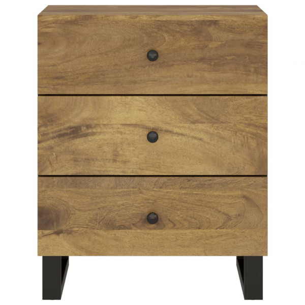 Mesita de noche madera mango madera contrachapada 50x33x62 cm M 3