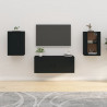 Móveis de TV de parede 2 pcs 40x34.5x60 cm preto 1